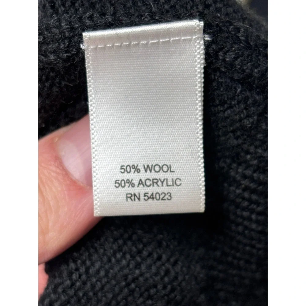 Banana Republic Men's Dark Gray Wool Blend Quarter Zip Sweater Size XL‎